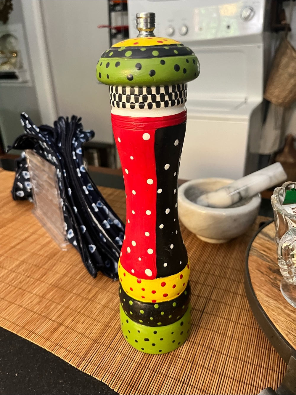 Hand Painted One-of-a-Kind Pepper Mill